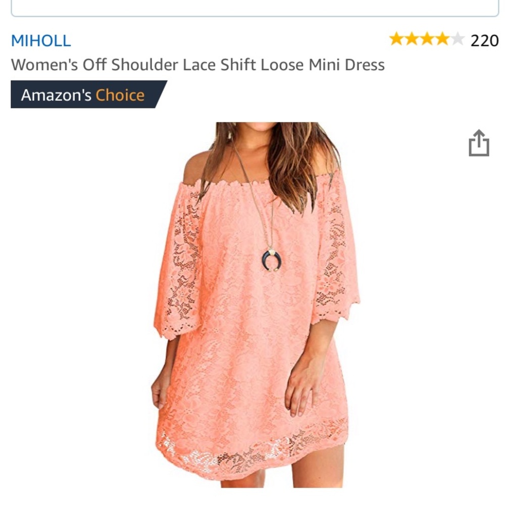Miholl off the shoulder dress in pink. Brand new.